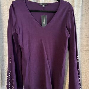 INC International Concepts Purple Long Sleeve Top